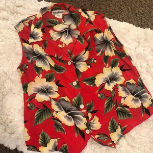 Vintage 1970s-1980s tropical crop top